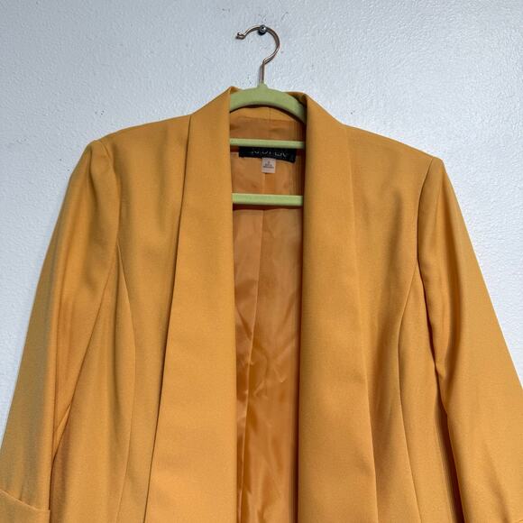 Kasper Tangerine Open Front Blazer Sz 6 - Picture 3 of 12